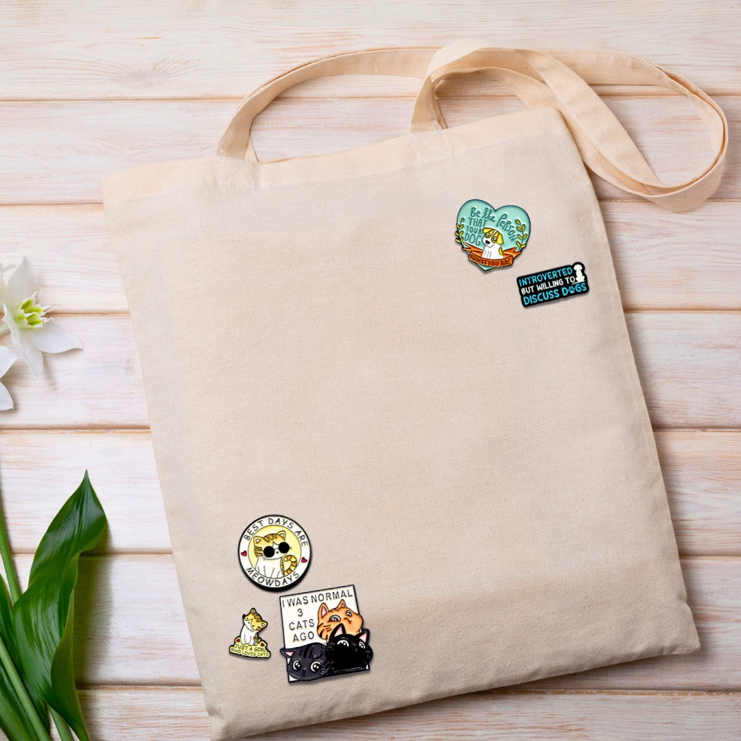 Cat enamel pins for bags
from Wags4Whiskers India