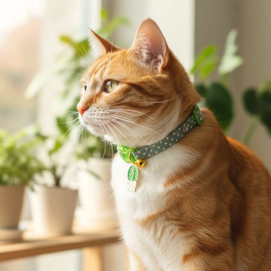 Green Cat Collar from Wags4Whiskers Pet Accessories Store India