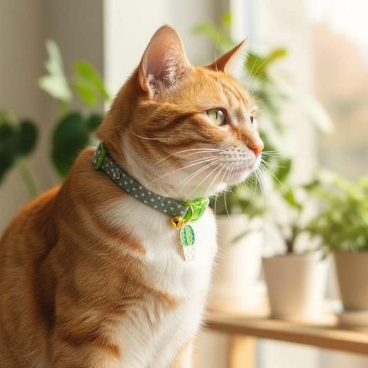 Green Cat Collar from Wags4Whiskers Pet Accessories Store India