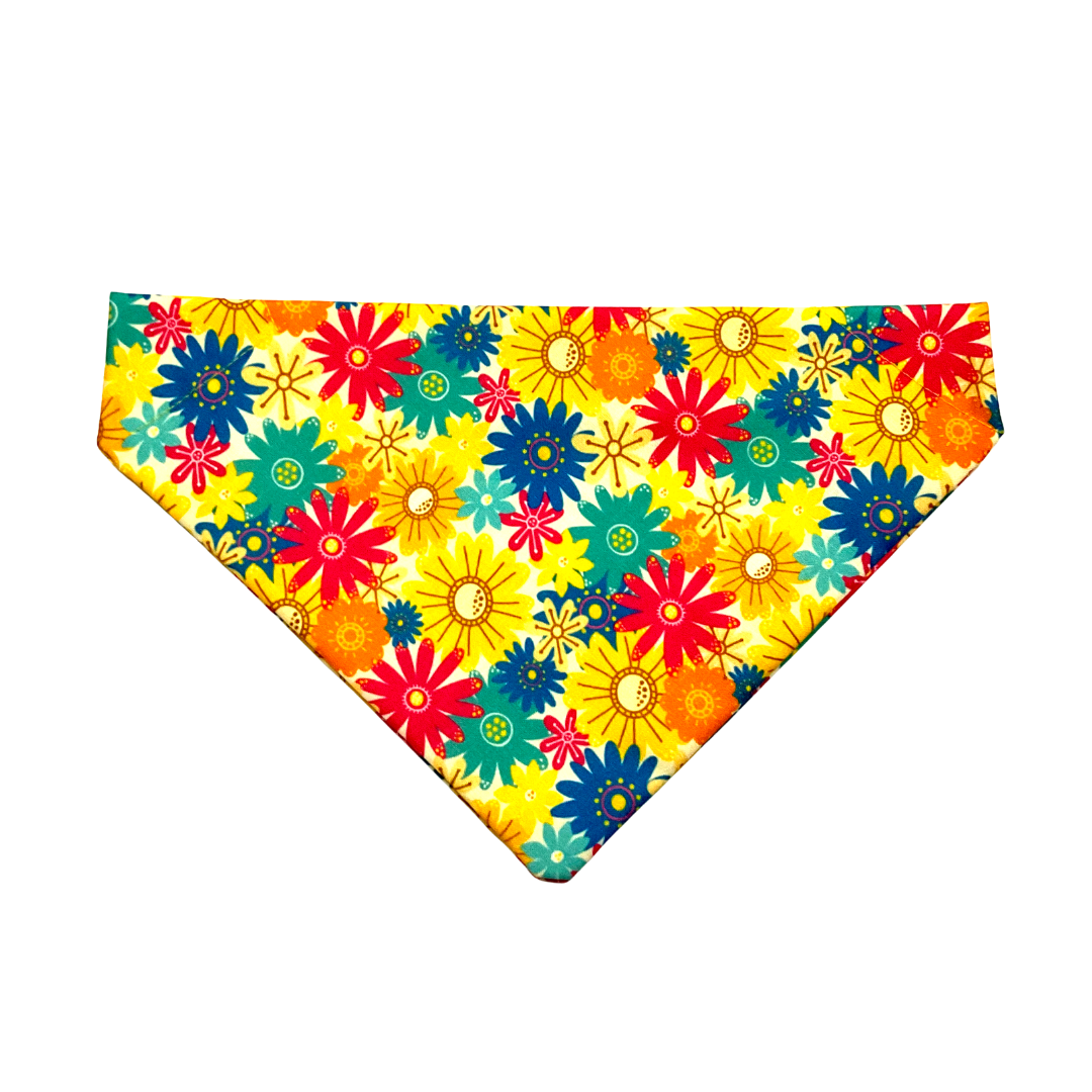 Happy Vibes Floral Dog Sailor Bow And Bandana