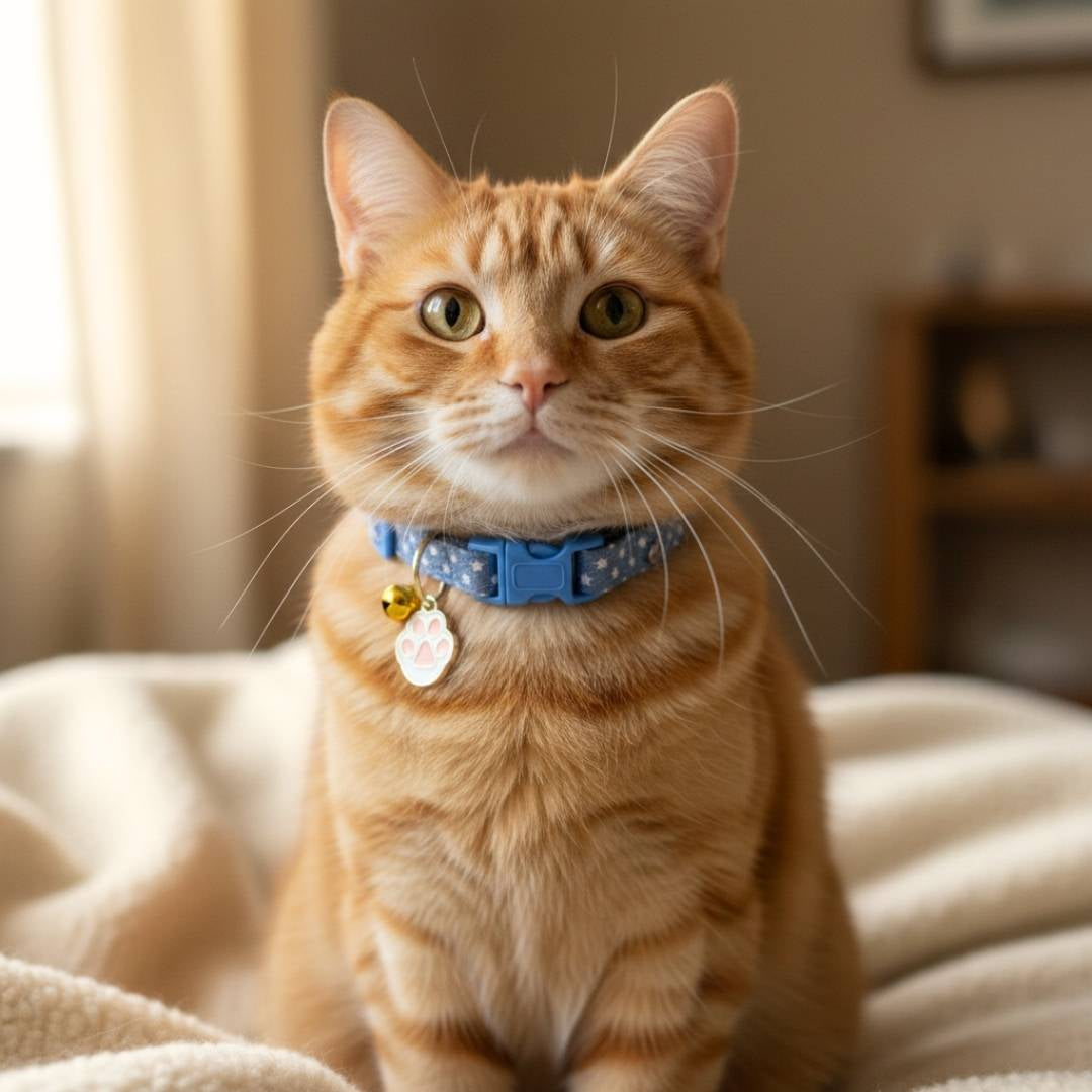 Blue Cat Collar from Wags4Whiskers Pet Accessories Store India