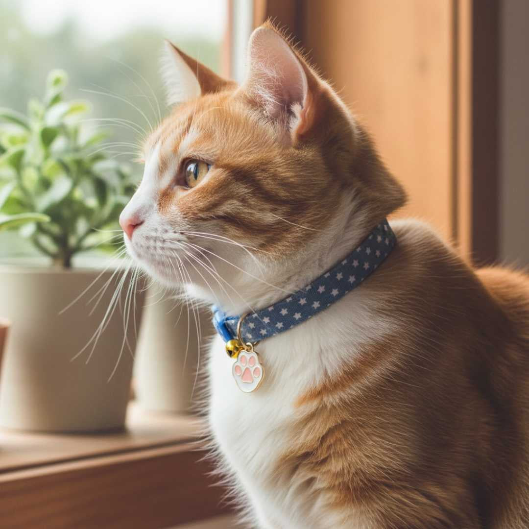 Blue Cat Collar from Wags4Whiskers Pet Accessories Store India