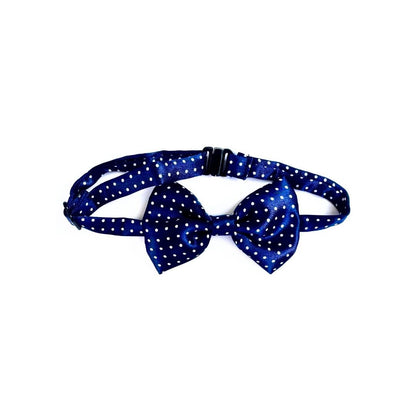 Blue Polka Dot Cat Bow Tie