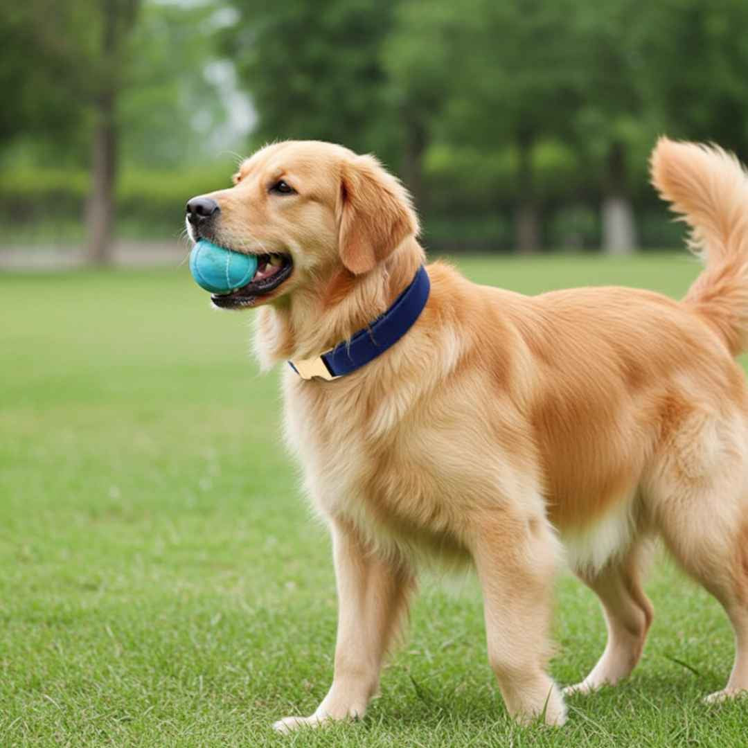 Blue Velvet Dog Collars from Wags4Whiskers Pet Accessories Store India