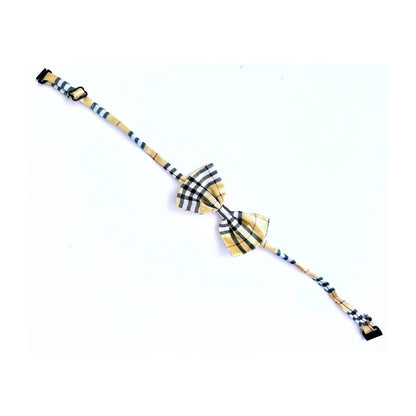 Plaid Cat Bow Ties from Wags4Whiskers Pet Accessories Shop India