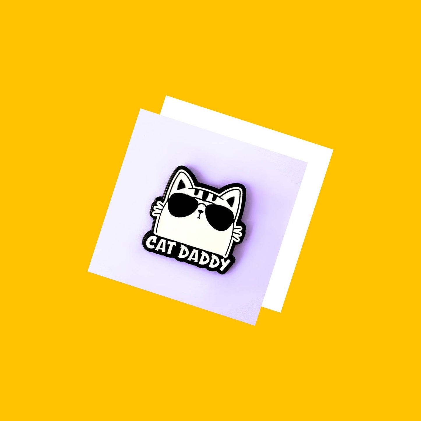 Cat Dad Cat Enamel Pin India from Wags4Whiskers