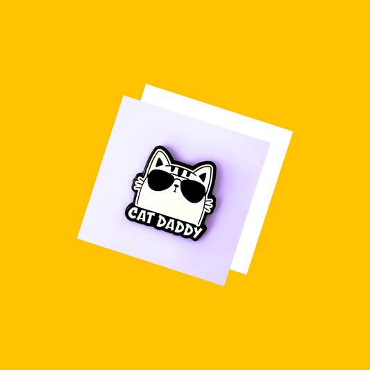 Cat Dad Cat Enamel Pin India from Wags4Whiskers