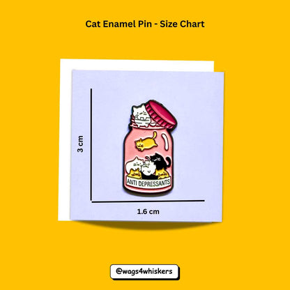 Cat Enamel Pins_ Size chart_ Wags4Whiskers India
