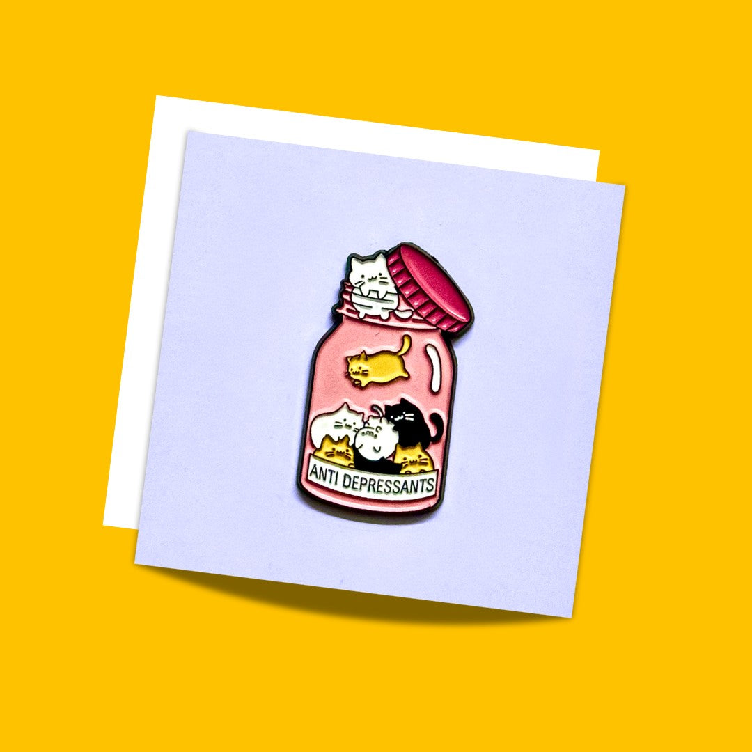 Cat Love Enamel lapel pins and brooches from Wags4Whiskers Pet Accessories store in India