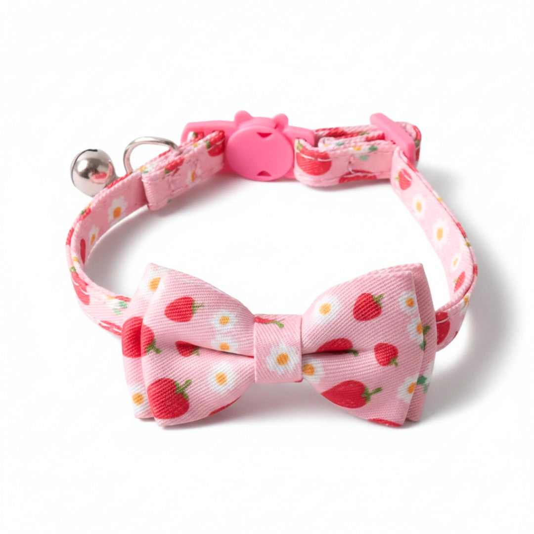 Pink Cat Bow Collars India from Wags4Whiskers Pet Store