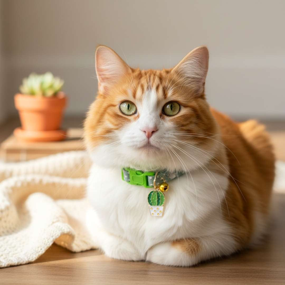 Green Cat Collar from Wags4Whiskers Pet Accessories Store India