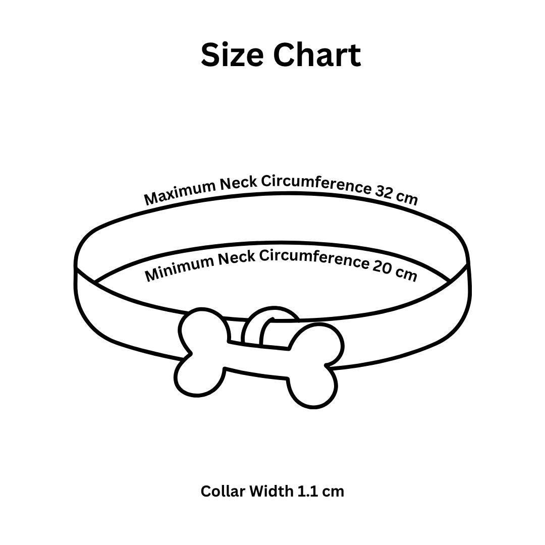 Wags4Whiskers Cat Collars Size chart 
