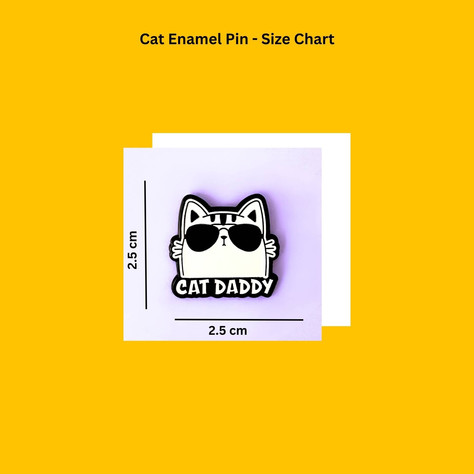 Cat Dad Cat Enamel Pin India from Wags4Whiskers