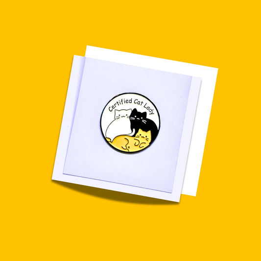 Cat Love Enamel Pins from Wags4Whiskers Pet Supplies Online Store India
