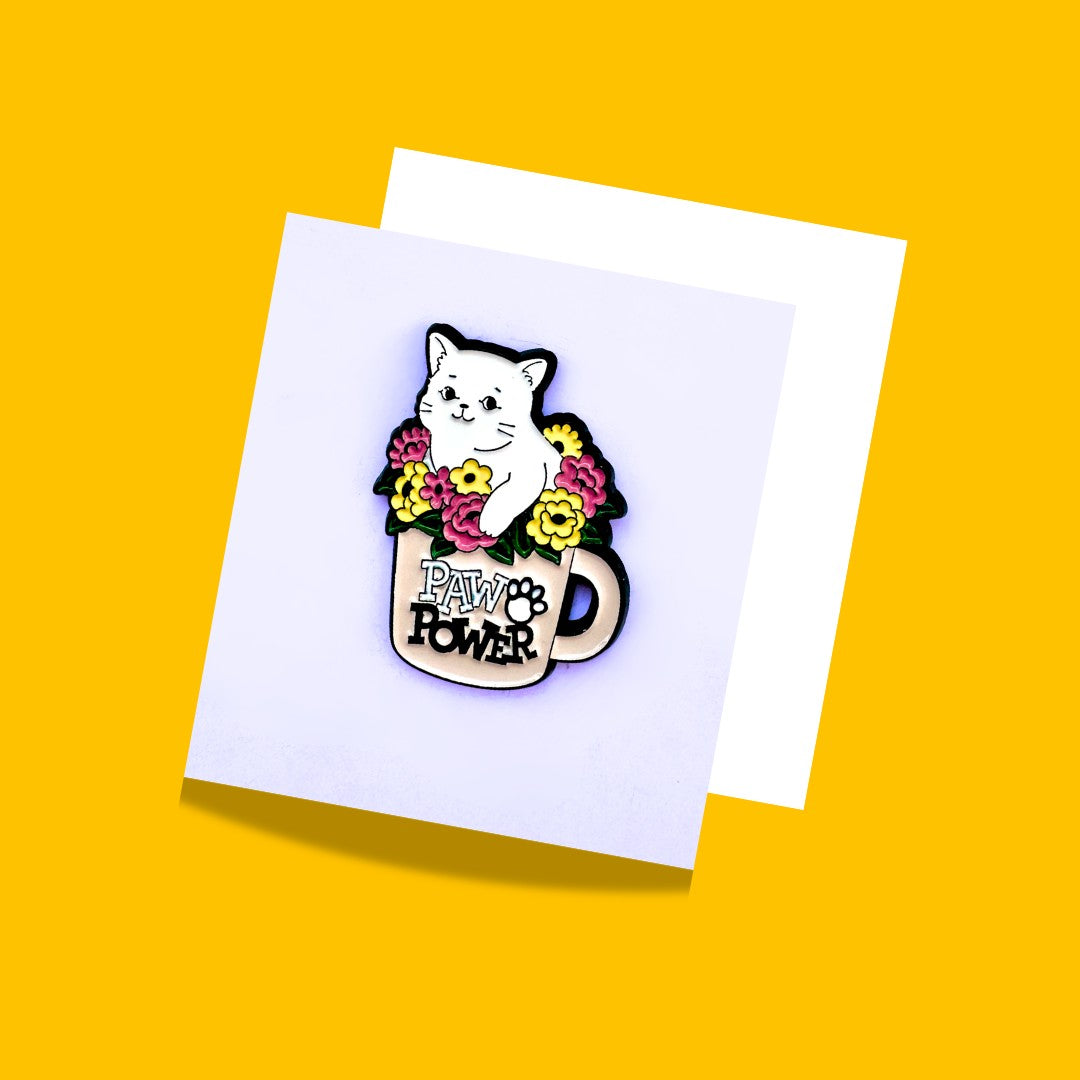 Cat Love Enamel Pins from Wags4Whiskers Pet Lifestyle Brand India