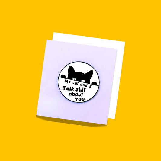 Bossy Cat quotes Enamel Pins from Wags4Whiskers Pet Supplies Store India