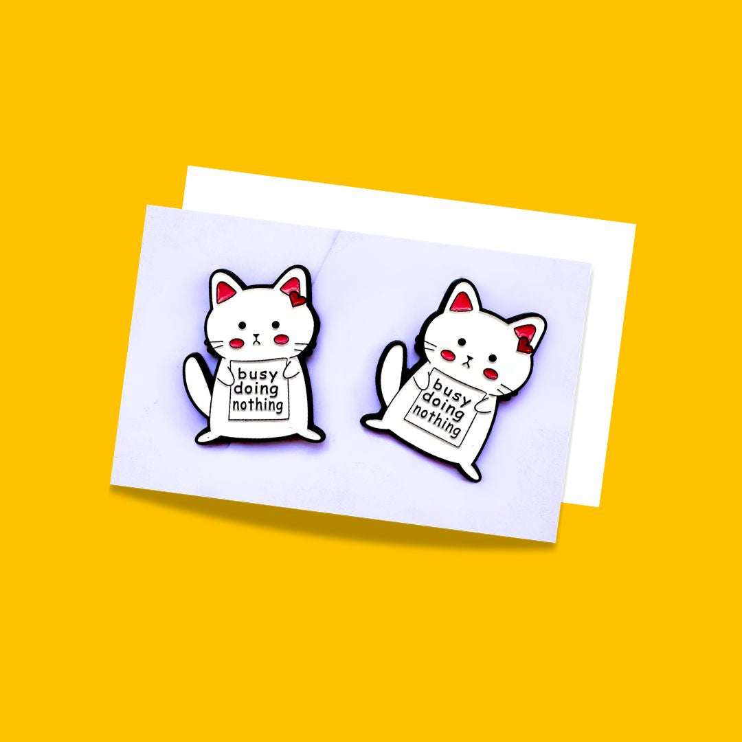 Cat Enamel Brooch Pins from Wags4Whiskers Pet Lifestyle Brand India