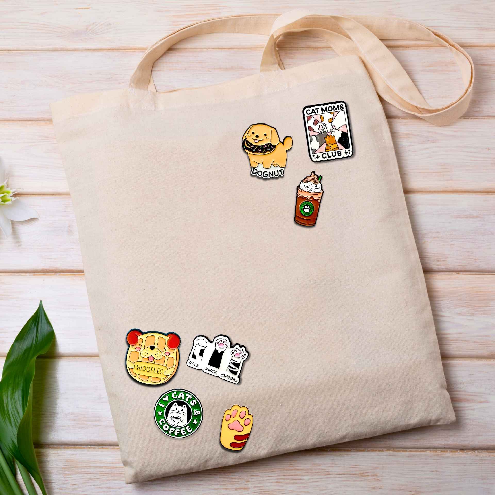 Cat Enamel pins for Tote bag from Wags4Whiskers Store India