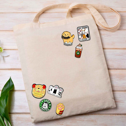 Cat Enamel pins for Tote bag from Wags4Whiskers Store India