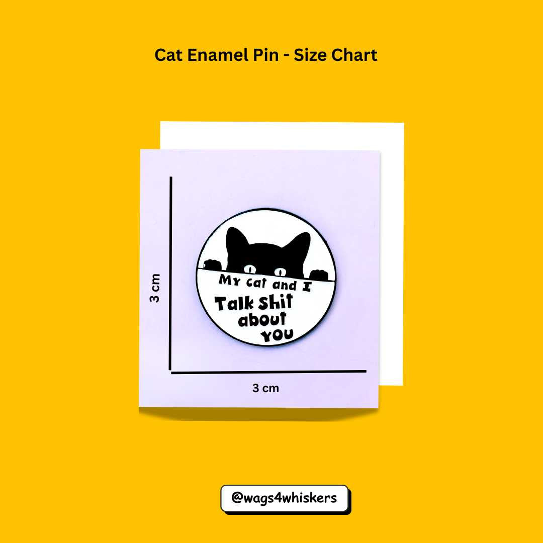 Cat Enamel Pin_Size Chart_Wags4Whiskers India