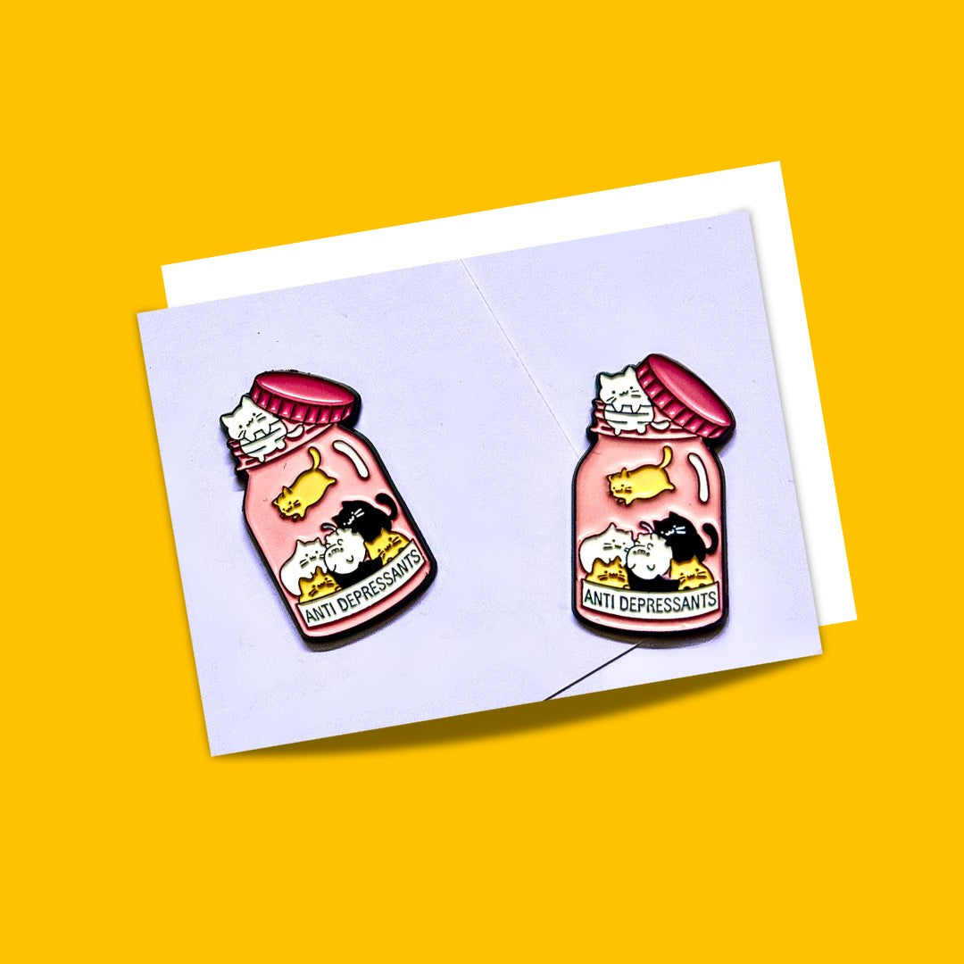 Cat Love Enamel lapel pins and brooches from Wags4Whiskers Pet Accessories store in India
