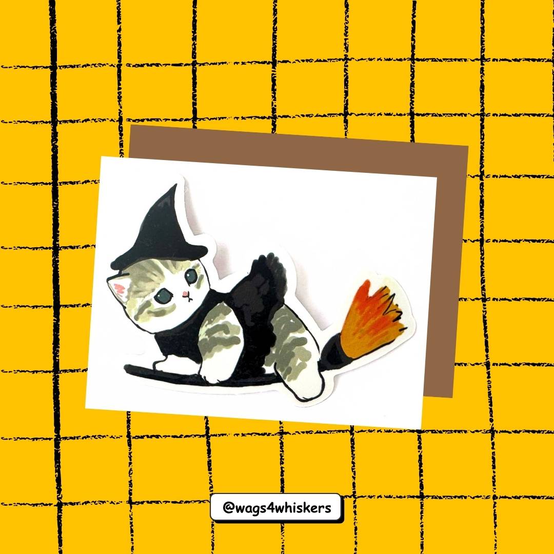 Cute Cat Stickers from Wags4Whiskers Pet Lifestyle Brand India