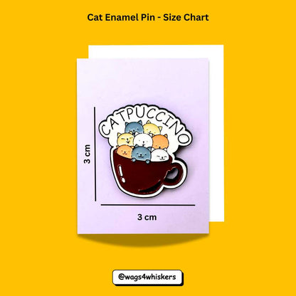 Cat Enamel Pin_Size Chart_Wags4Whiskers India