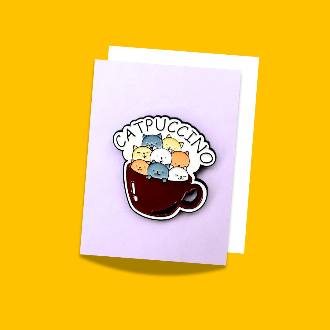 Cat enamel pins collection from Wags4Whiskers Pet Accessories Store India
