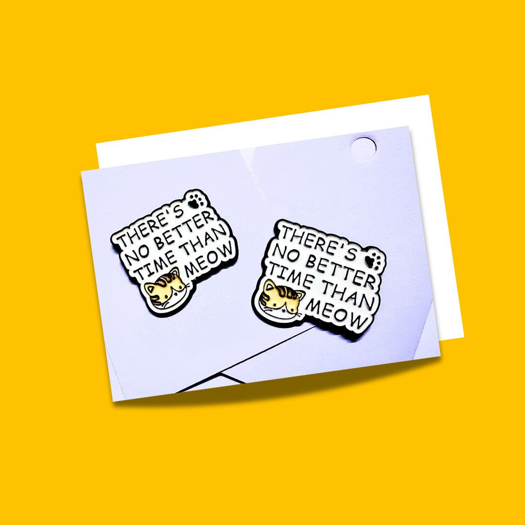 Cat-themed enamel pins from Wags4Whiskers Pet Supplies Store India
