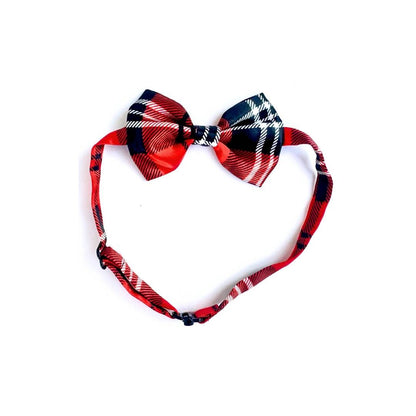 Plaid Cat Bow Ties from Wags4Whiskers Pet Accessories Shop India