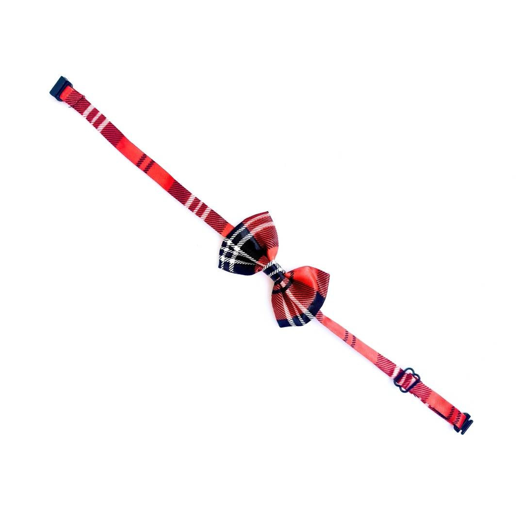 Plaid Cat Bow Ties from Wags4Whiskers Pet Accessories Shop India
