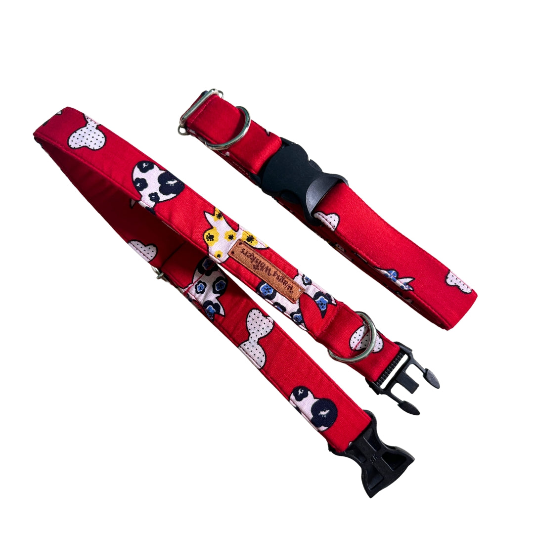 Red Dog Collar belts from Wags4Whiskers Pet Accessory Store India