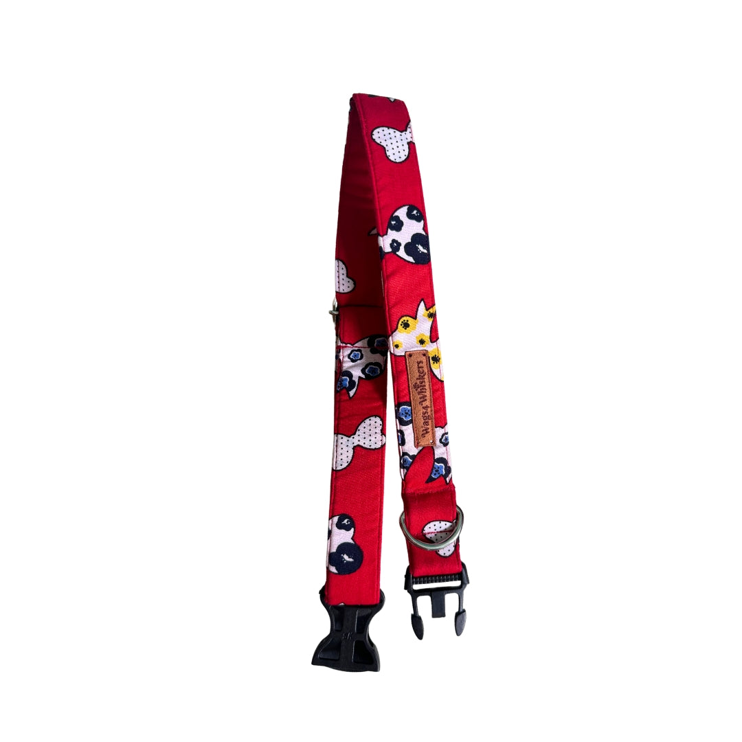 Red Dog Collar belts from Wags4Whiskers Pet Accessory Store India