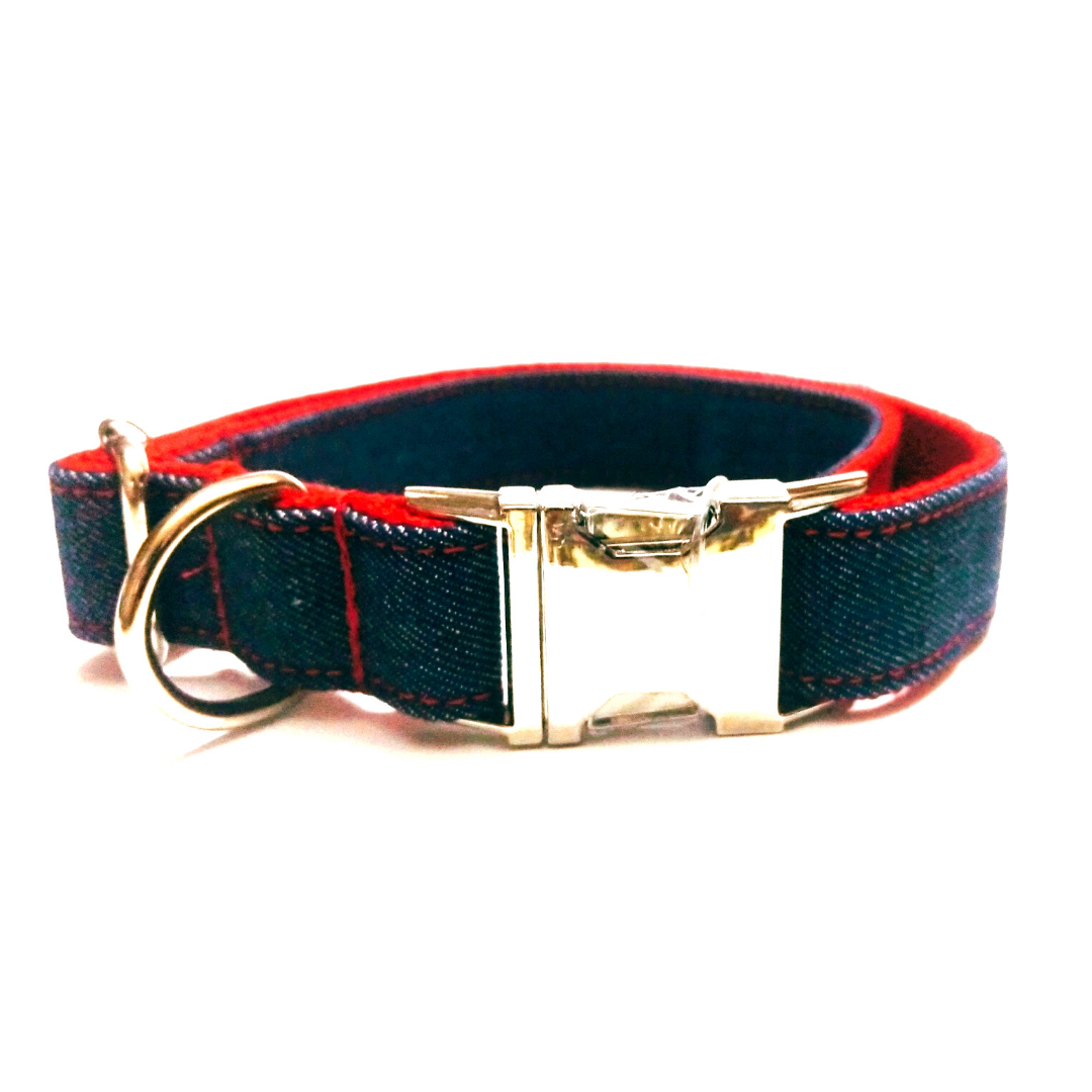 Denim Styled Dog Collars from Wags4Whiskers Pet Store