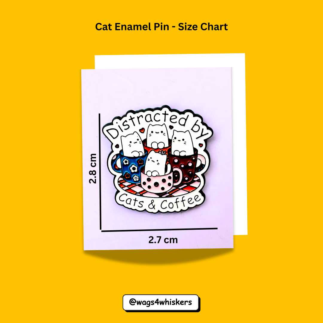 Cat Enamel Pin_Size Chart_Wags4Whiskers India