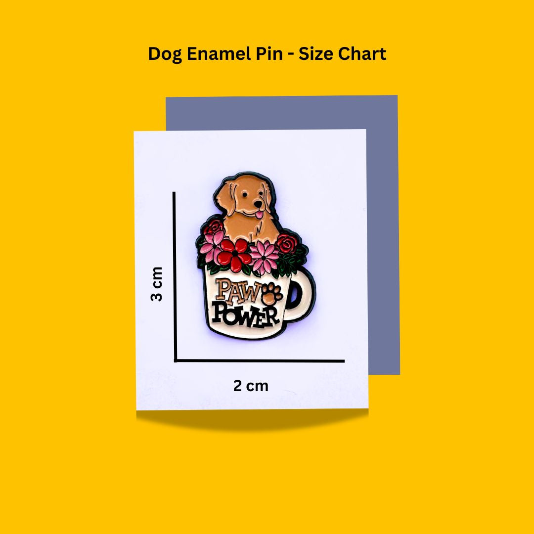 Dog Enamel Pin - Paw Power