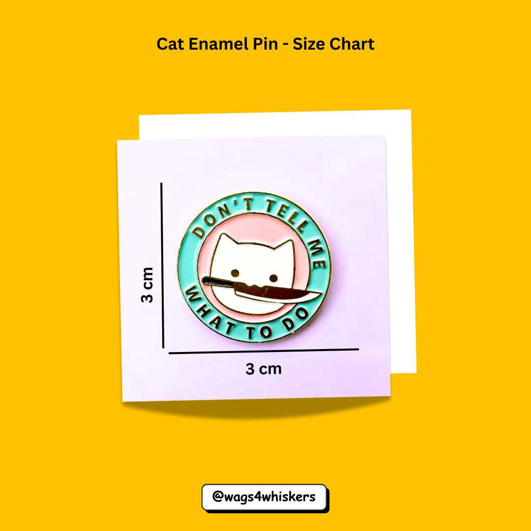 Cat Enamel Pin_Size Chart_Wags4Whiskers India
