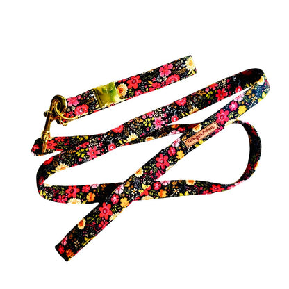 Floral Rush Dog Collar and Leash Set from Wags4Whiskers Pet Supplies Store