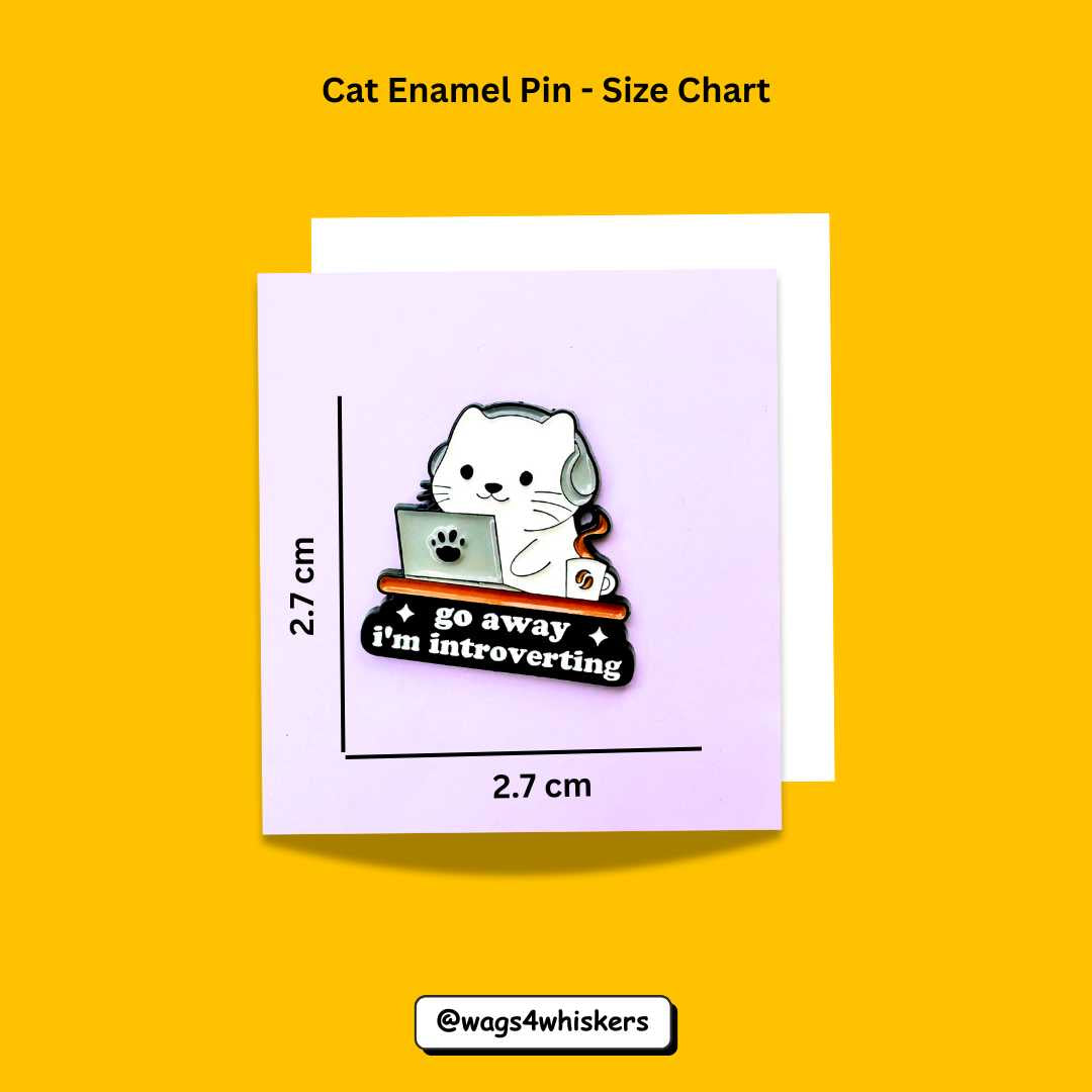 Cat Enamel Pins_ Size chart_ Wags4Whiskers India