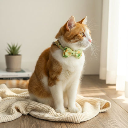 Cat Bow Collar with bell India from Wags4Whiskers Pet Store