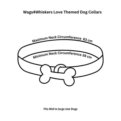 Size chart for  Wags4Whiskers Dog Collars 