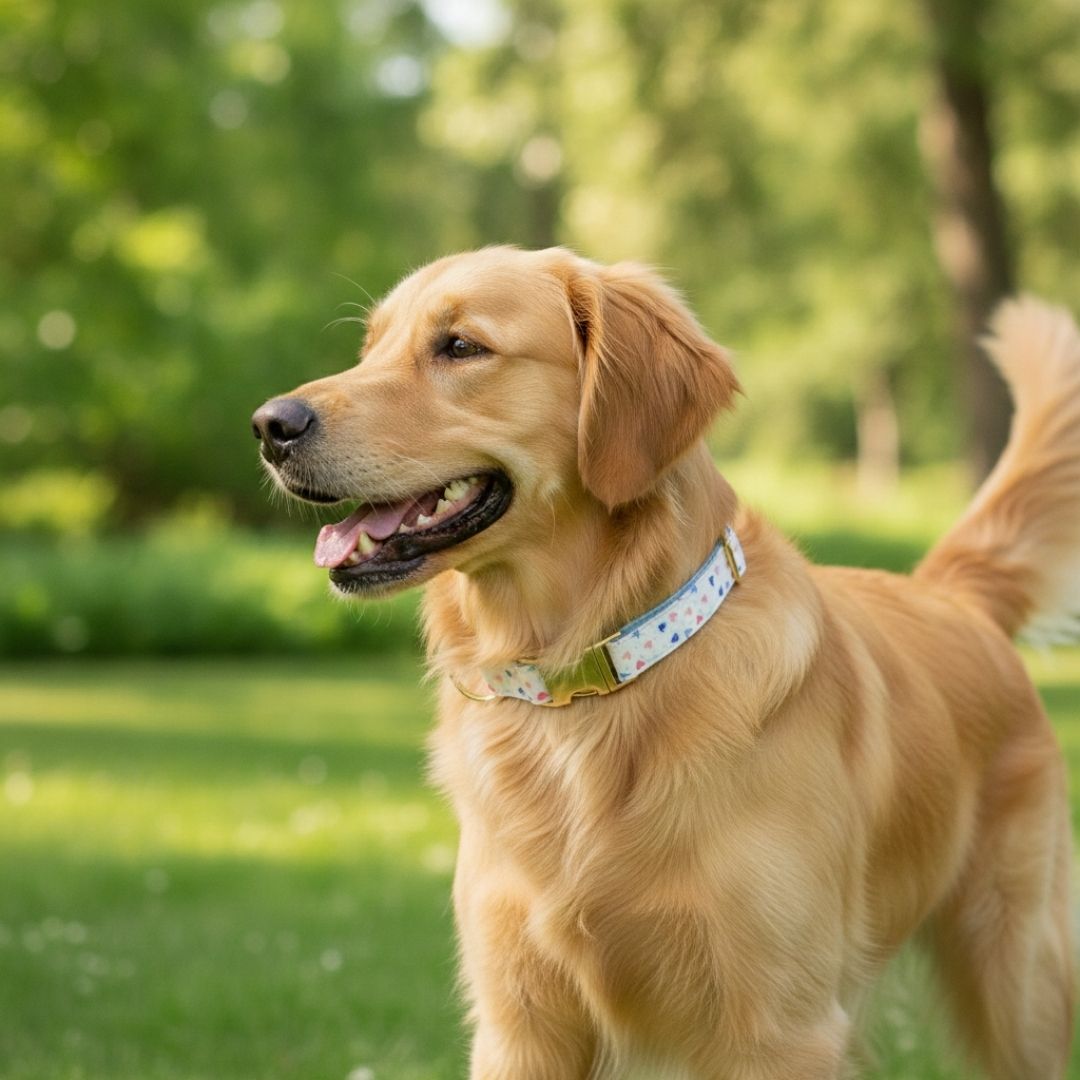 Heart Print Dog Collars from Wags4Whiskers Pet Supplies Store India