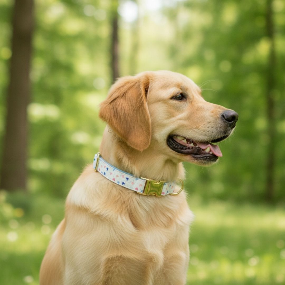 Heart Print Dog Collars from Wags4Whiskers Pet Supplies Store India