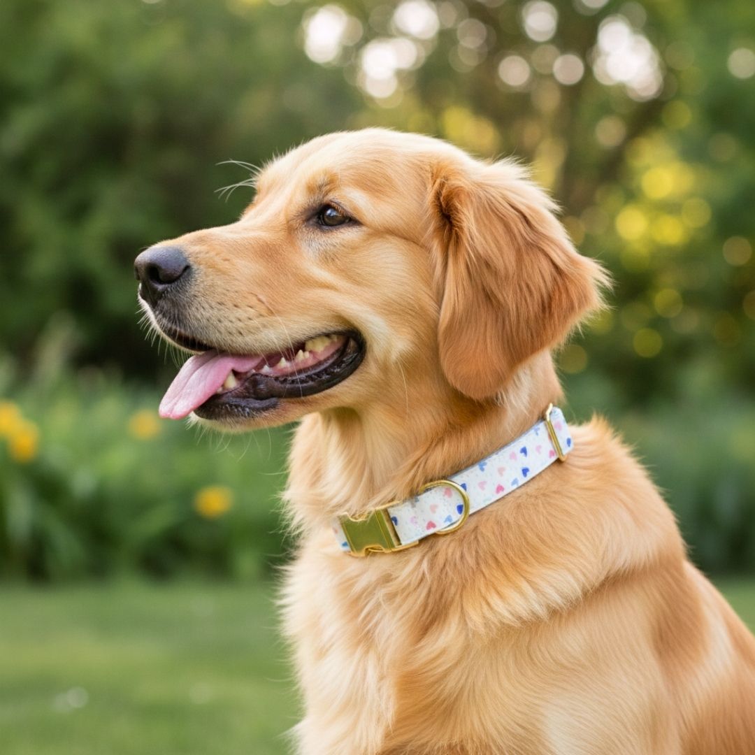 Heart Print Dog Collars from Wags4Whiskers Pet Supplies Store India