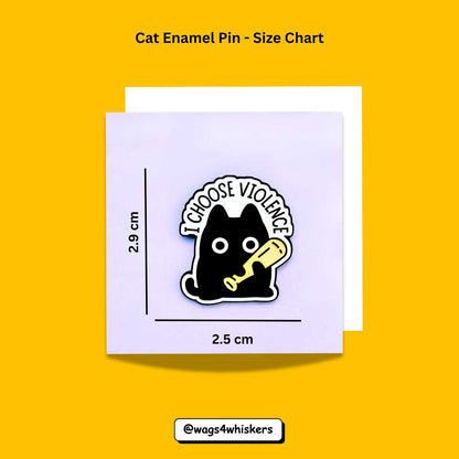Cat Enamel Pin_Size Chart_Wags4Whiskers India