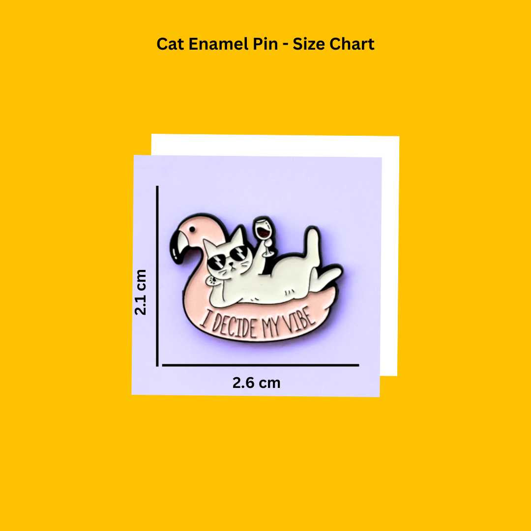 Cat Enamel Pin_Size Chart_Wags4Whiskers India