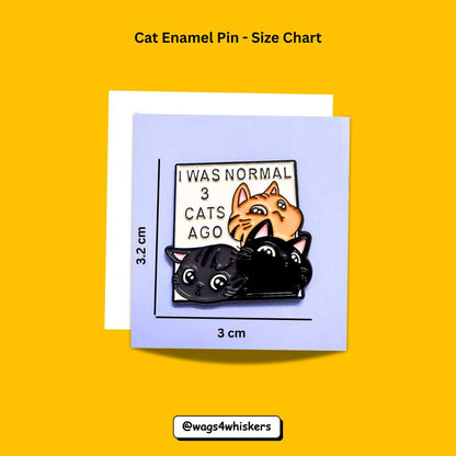Cat Enamel Pin_Size Chart_ Wags4Whiskers India