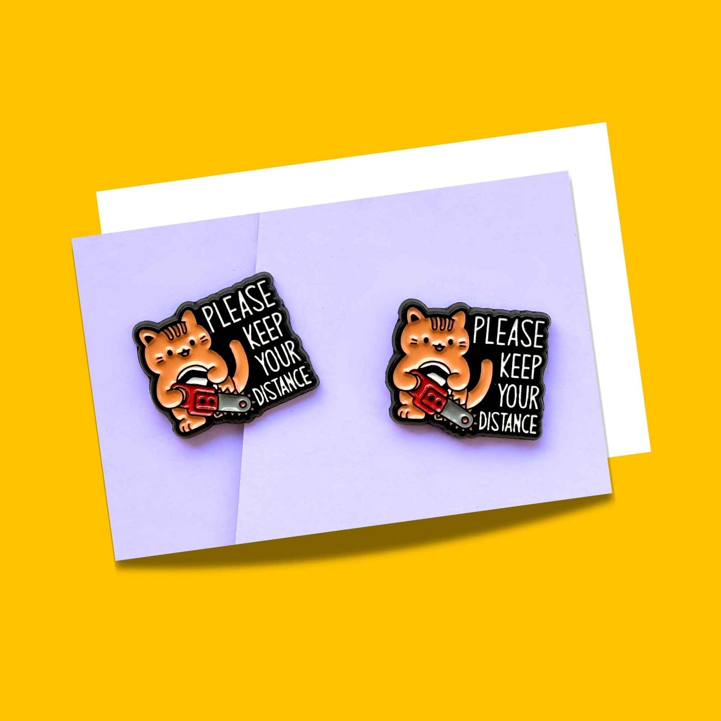 Cat Enamel Pin Brooch - Keep your Distance