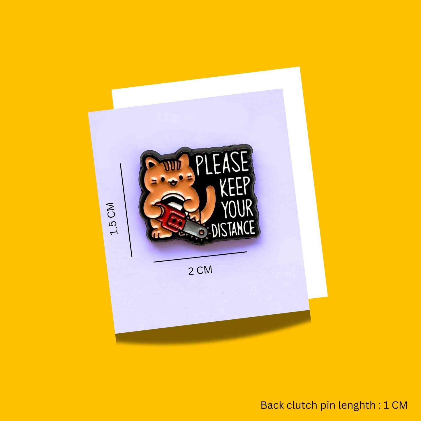 Cat Enamel Pin Brooch - Keep your Distance