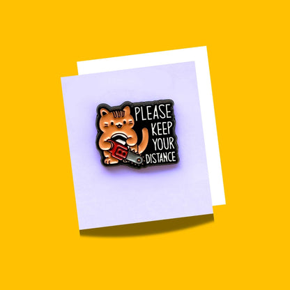 Cat Enamel Pin Brooch - Keep your Distance